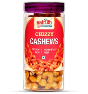 Chizzy Cashews spicy roasted cashew nuts high protein healthy snack
