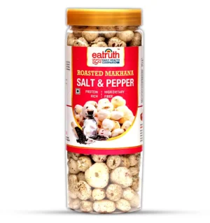 Roasted Makhana Salt & Pepper Crunchy Protein Rich Fox Nuts Snack