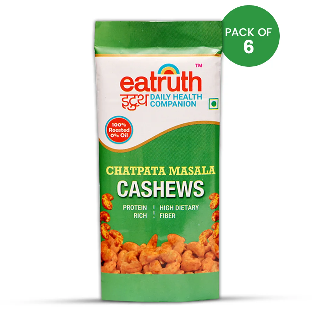 Eatruth Chatpata Masala Cashews Pack of 6 100% Roasted 0% Oil